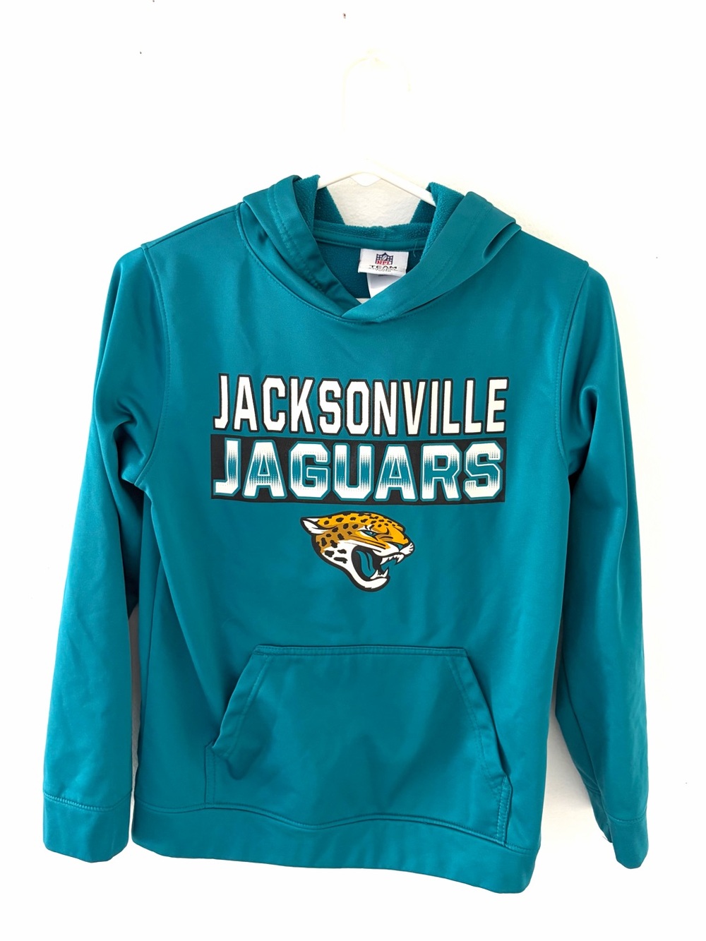 NFL Team Apparel Jacksonville Jaguars Pullover Hoodie, Size: Youth Large